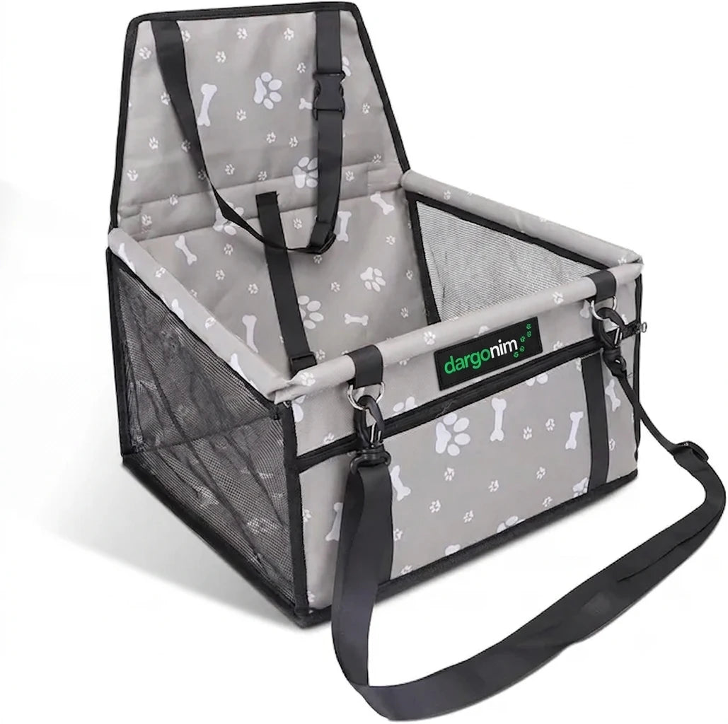 Dargonim RideSafe cesta perro coche - base rígida PVC y arnés seguridad
